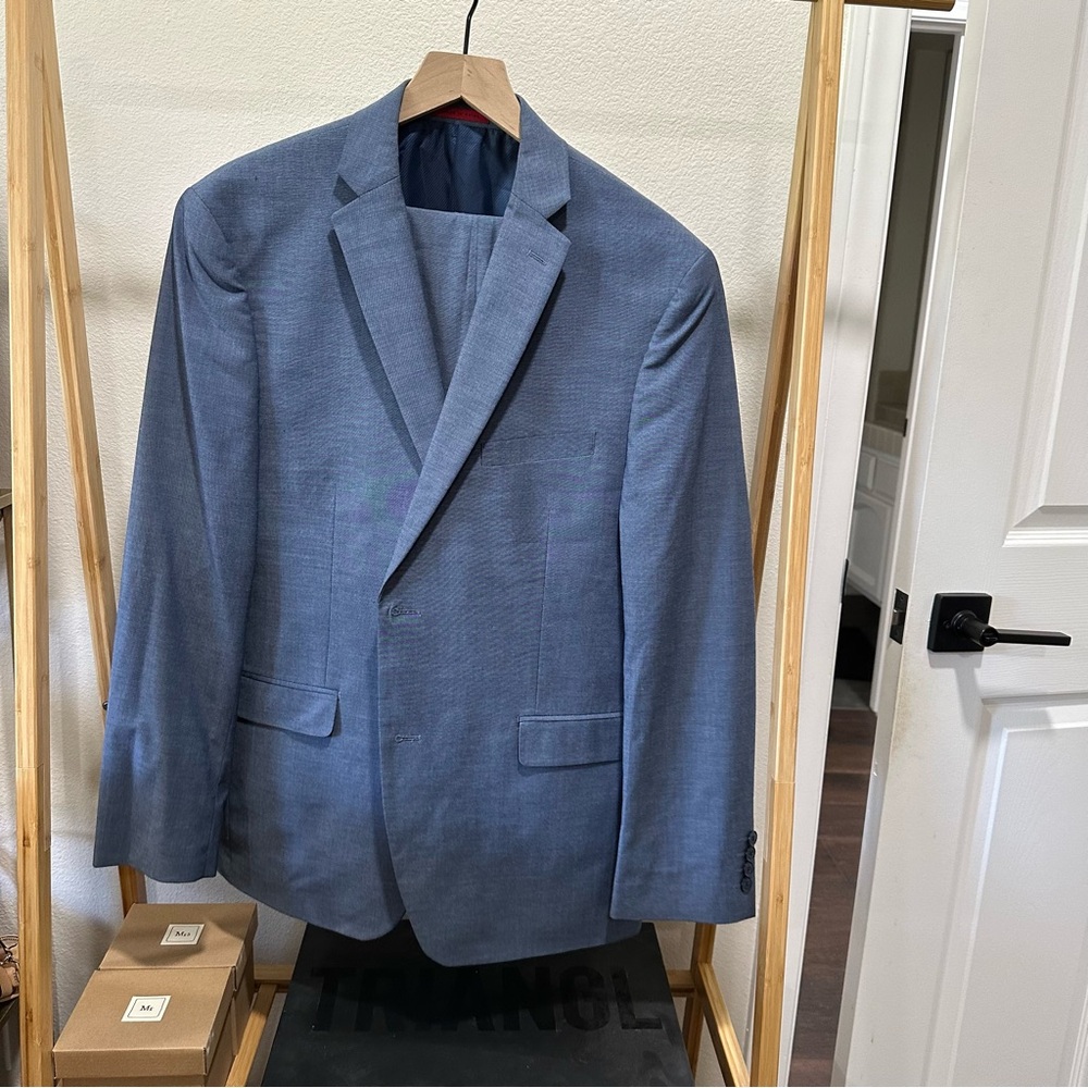 Alfani men’s blue suit set 42R slim fit